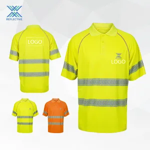 Lx Fabriek Groothandel Korte Mouwen Hi Vis Veiligheid Polo T Shirt Custom Reflecterende Veiligheid Polo Shirt