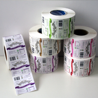 Autocollant personnalisé pour logo de produit, imperméable, auto-adhésif, en rouleau, étiquette d'emballage, papier kraft/papier d'art, film laminé, impression offset, OEM