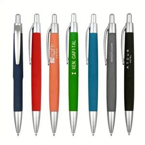 Nouvel Arrivage Stylo Publicitaire Cadeau Bille en Caoutchouc Souple Vente en Gros Stylo Promotionnel de Bureau avec Logo - Product Image 1