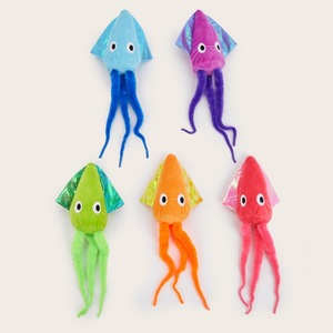 Juguete para gatos al por mayor de fábrica, pequeño pez ecológico, juguete de peluche con forma de pulpo con hierba gatera para mascotas - Product Image 3