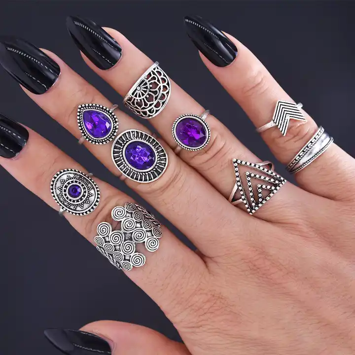 Hot Sale 6PCS/Set Fashion Finger Rings Stainless Steel Jewelry - China  Stainless Steel Jewelry and Fashion Jewelry price | Made-in-China.com