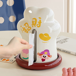 Cute Cat Paw Tissue Box For Desktop Living Room Bedroom Pull Out Tissues PP Material Lucky Design - Product Image 5