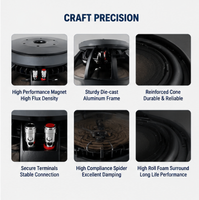 Haut-parleur médium-grave en ferrite passif haute sensibilité LS HDW-1238 de 12 pouces, 8 ohms, 97,5 dB, 400 W AES, pour sonorisation professionnelle et systèmes Line Array