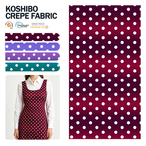 Canada Vente Chaude Tissu en Polyester Imprimé Numérique 125gsm Koshibo Crêpe Motifs Floraux pour Robes de Femme - Product Image 1