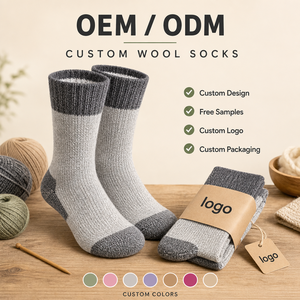 Calcetines de <span class=keywords><strong>Lana</strong></span> Merino con Logotipo Personalizado y Marca Privada, OEM ODM, Color, Talla y Empaque Personalizados, Calcetines de <span class=keywords><strong>Lana</strong></span> al por Mayor para Hombre y Mujer - Product Image 2