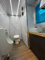 Matériel en acier de remorque portative mobile mobile commerciale de luxe de toilette avec le bassin et la douche pour des remorques