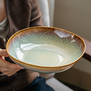 Assiettes creuses en céramique colorées de 8 pouces en forme de flamme, plats à salade de forme spéciale, plats à pâtes italiens, <span class=keywords><strong>vaisselle</strong></span> d'hôtel – Vente en gros usine - Product Image 5