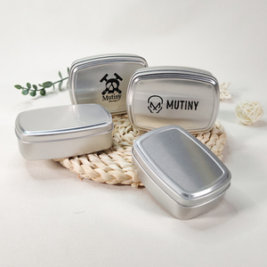 Logo personnalisé conçu petite boîte en aluminium rectangulaire en métal carré peut boîtes pour la nourriture pour savon à l'huile d'olive avec couvercles - Product Image 4
