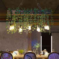 Nouveau lustre LED 2026 de style industriel rétro américain, créatif, pour hôtel, bar, art, plantes vertes
