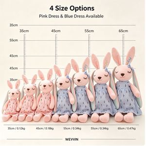 2026 New Soft Long-Ear <b>Rabbit</b> Plush Doll 3-13 Years Old Kids Birthday Easter Sleeping Companion Customizable Drop Shipping - Product Image 6