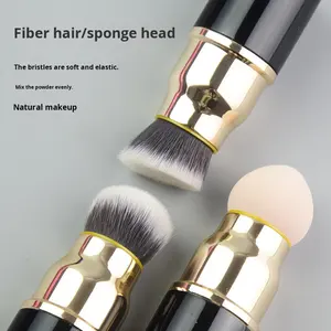 Mini brocha de <span class=keywords><strong>maquillaje</strong></span> facial portátil 3 en 1 genuina, base desmontable, polvo suelto, rubor Angular, juego de <span class=keywords><strong>brochas</strong></span> de <span class=keywords><strong>maquillaje</strong></span> - Product Image 2