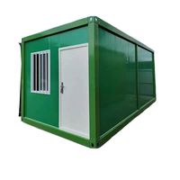 Maison conteneur de luxe de 20 pieds en kit avec structure en acier et panneaux sandwich pour supermarché et bar à domicile, garantie de 3 ans