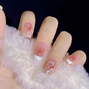 24 Piezas Marca Privada Personalizadas al Por Mayor Uñas Postizas Nueva Moda Estilo Francés Uñas a Presión de Gel Artificial de Alta Calidad - Product Image 3