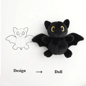 Peluches de Murciélagos Vampiros de Halloween Personalizables, Rellenos de Algodón PP, para Decoración del Hogar - Product Image 1