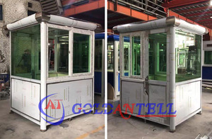 Postazione di Sicurezza in Acciaio Inossidabile Anticorrosione, Cabina Prefabbricata Durevole per Guardie, Capanno Portatile Modulare per Uso Commerciale - Product Image 4