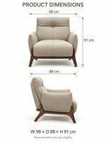 Fauteuil moderne en cuir microfibre durable avec structure en bois et pieds en bois de frêne, fauteuil pivotant pour salon ou hôtel