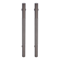 Poignée de porte en acier inoxydable massif, moletée, double face, pour porte vitrée, idéale pour appartement de luxe
