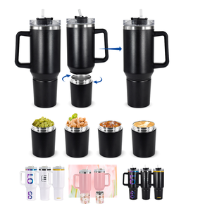 Tùy Chỉnh Cá Nhân 2 Trong 250Ml Lưu Trữ Ngăn 800Ml Cốc Cà Phê Thép Không Gỉ Cách Điện 40Oz Tumblers Jumbo Du Lịch Cốc - Product Image 1