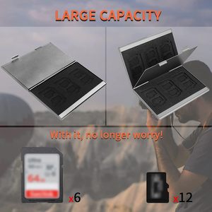 Premium Aluminum Alloy SD Card Case Shockproof TF Memory Card Storage Box Slim Micro SD Card Holder Metal Protector Organizer - Product Image 3