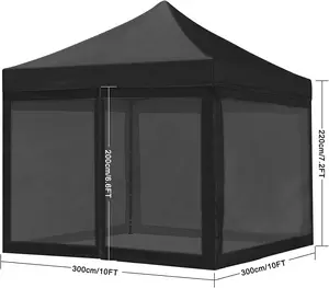 2022新款优质弹出式帐篷顶篷，带网眼侧壁