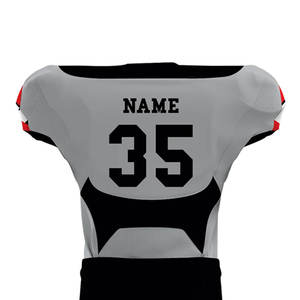 Uniforme de football américain sur mesure, nouveau design, impression par sublimation OEM, respirant, grande taille, manches courtes, col rond, séchage rapide, sport - Product Image 5