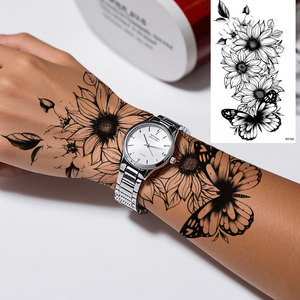 Tie Shangmei – autocollants de tatouage temporaire, motif floral, papillon, serpent, imperméables, longue durée, tatouage semi-permanent pour bras, K5151 K5162 - Product Image 3