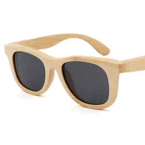 Trendy handmade sunglasses bamboo wooden children sunglasses polarized vintage UV400 kids sunglasses