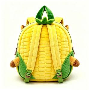 Customized Deer Character <b>Backpack</b> Yellow,Corn Themed Deer Plush <b>Backpack</b> for <b>Toddlers</b>, Plush Deer School Bag for Preschool - Product Image 2