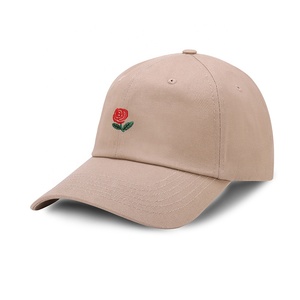 หมวกเบสบอลปักโลโก้ดอกกุหลาบผ้าฝ้าย - Product Image 1