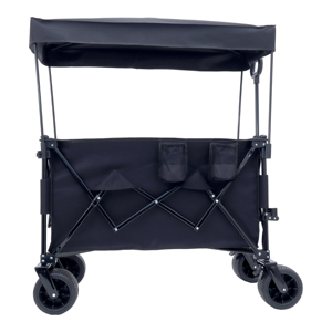 Customizable Stainless Steel Outdoor Foldable Camping Cart Portable Hand-Pulled Picnic <b>Trolley</b> <b>with</b> OEM Support Folding Wagon - Product Image 1