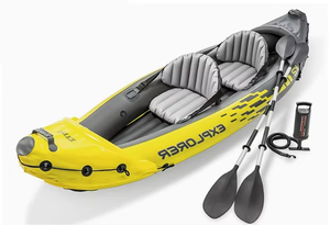 Kayak <span class=keywords><strong>de</strong></span> pêche gonflable INTEX pour 2 personnes, double pagaie, PVC <span class=keywords><strong>de</strong></span> 0,75 mm d'épaisseur, bateau gonflable <span class=keywords><strong>de</strong></span> 3,1 à 4 m, bateau gonflable en PVC, cadeau - Product Image 3