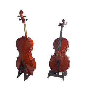Solid Wood A-Frame Floor <strong>Stand</strong> <strong>for</strong> <strong>Cello</strong> Guitar Vertical Display Padded Cradle Anti-Slip Musical Instrument Accessory - Product Image 4