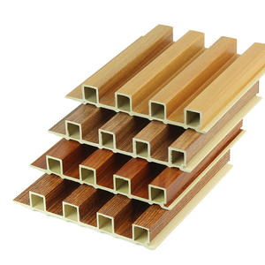 Venta caliente impermeable y tableros de rejilla <span class=keywords><strong>a</strong></span> prueba de humedad dedicar paneles de pared WPC fondo decorativo - Product Image 5