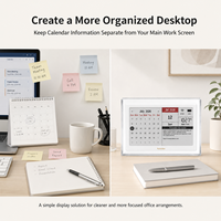 Calendrier numérique intelligent Kylendar en acrylique transparent avec affichage WiFi de la date, de l'heure et de l'heure météo pour bureau moderne