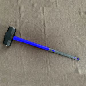 مطرقة ثقيلة <span class=keywords><strong>20</strong></span> رطل من الفولاذ الكربوني 45 بمقبض بلاستيكي منحني من الألياف الزجاجية بطول 900 مم أدوات بناء صناعية - Product Image 4