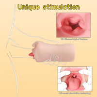 Masturbateur masculin automatique vibrant avec fonction de léchage de langue, en silicone, en forme de vagin, jouet sexuel de poche pour adultes, fournisseur
