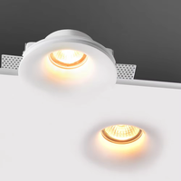 Spot encastré minimaliste en plâtre GU10 7W 10W, 3CCT, dimmable, COB, lampe en plâtre, éclairage de salon, chambre à coucher, vestiaire, plafonnier