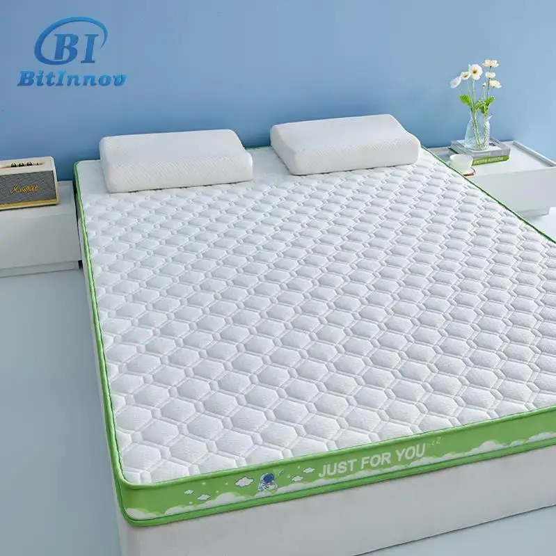 Bitinnov Luxury Anti mite Organic 100% Natural Latex Mattresses Topper Cotton Sleep Therapy Latex Memory Foam Mattress