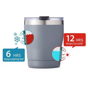 12oz Insulated Stainless Steel Coffee Tumbler, <b>Double</b> <b>Wall</b> Vacuum Travel <b>Mug</b> with Sliding Lid, Reusable Leak Proof Cup for Car - Product Image 2