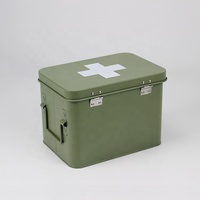 BX boîte de premiers soins boîte de rangement de médicaments boîte de rangement en métal à 2 niveaux