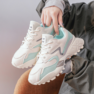 Nuevos Zapatos Deportivos de Mujer <span class=keywords><strong>con</strong></span> Cordones, de Microfibra y Cuero, <span class=keywords><strong>con</strong></span> Plataforma y <span class=keywords><strong>Cuña</strong></span>, Cómodos para Caminar y Correr - Product Image 1