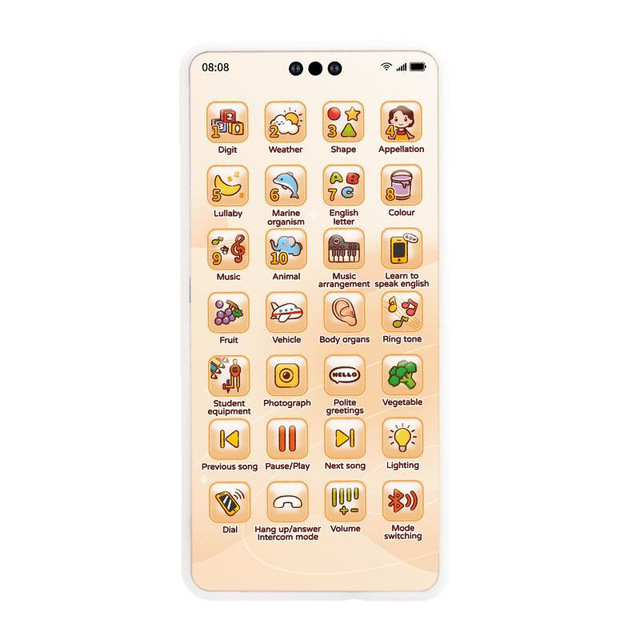 New Kids Educational Smart Music Toy Phone with Touch Screen Rechargeable Battery Two-Way Intercom Learning Functions