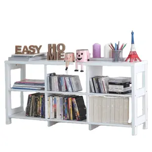 Estante de almacenamiento abierto de madera de 6 unidades, mueble de TV y organizador para entretenimiento en la sala de estar-Ofertas de suministro de fábrica - Product Image 1