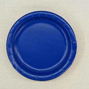 DAMAI Solid Color Party Decorations Dark Blue Paper Dinnerware Set <b>Disposable</b> Party <b>Tableware</b> 9 Inch Paper Plates Cup Napkin - Product Image 4