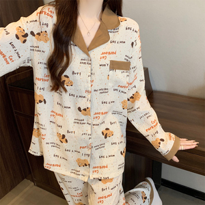 <span class=keywords><strong>Pigiama</strong></span> da <span class=keywords><strong>Donna</strong></span> con Stampa Cartoon, Maniche Lunghe, Casual e Comodo, Novità Autunnale per Casa - Product Image 4