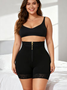 Shapewear sculptant les hanches à maintien ferme, en mélange de spandex fin, respirant et à séchage rapide, avec fermeture éclair, pour femme - Product Image 2