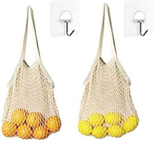 Sac de courses en filet de coton écologique, vente chaude 2022, sac à provisions en filet pour fruits et légumes - Product Image 4