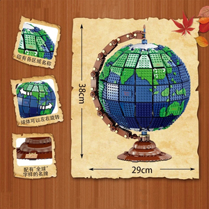 Mork 031001 Sáng Tạo Ý Tưởng Chuyên Gia Moc Tự Làm Lắp Ráp 3D Trái Đất Globe <span class=keywords><strong>Modular</strong></span> Xây Dựng Khối Gạch Mô Hình Đồ Chơi Cho Trẻ Em - Product Image 3