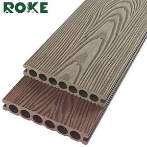 Tarima de WPC Resistente al Agua de Fábrica ROKE, Madera Plástica Compuesta con Relieve para Jardín y Piscina - Product Image 3