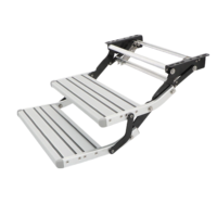 Équipements de voyage de luxe Marches pliantes manuelles pour camping-car Marches légères pour caravane simple Marches en alliage d'aluminium Acier au carbone RV Double Marches